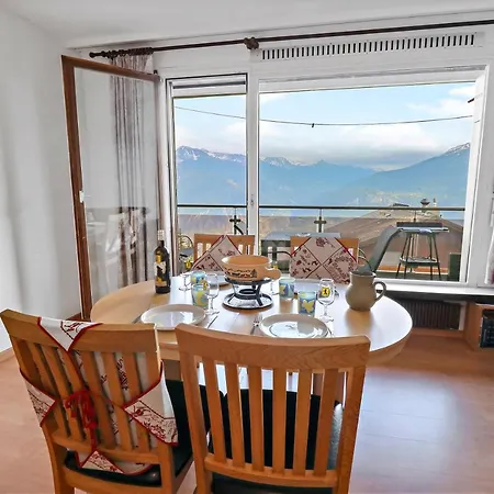 Appartement Chaleureux Avec Une Magnifique Vue Crans-Montana Exteriér fotografie